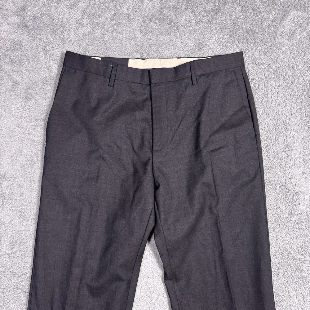 Banana Republic Pants Mens 34x34 100% Wool Charcoal Tailored Slim Fit Trousers